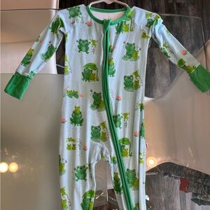 Little Sleepies Green Frog Kids Pajamas